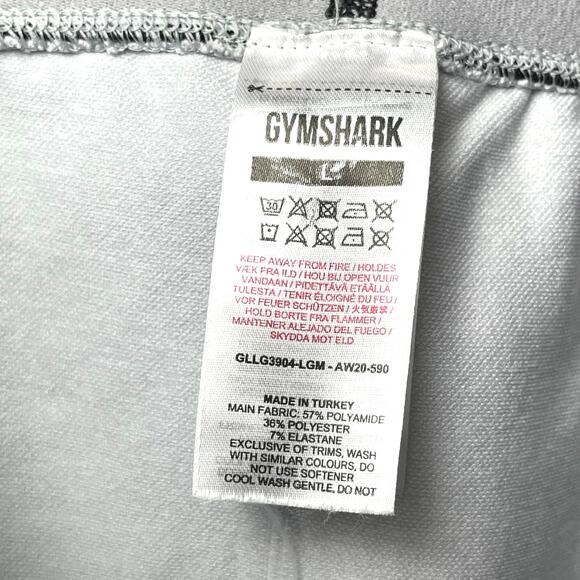 Gymshark Flex Light Grey Marl Black Leggings Large - Picture 3 of 6